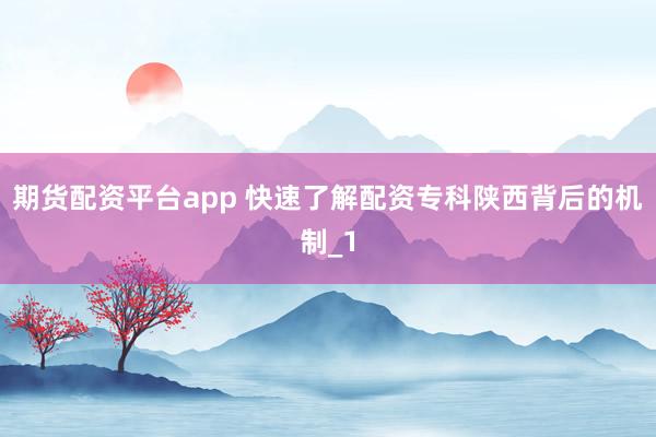 期货配资平台app 快速了解配资专科陕西背后的机制_1