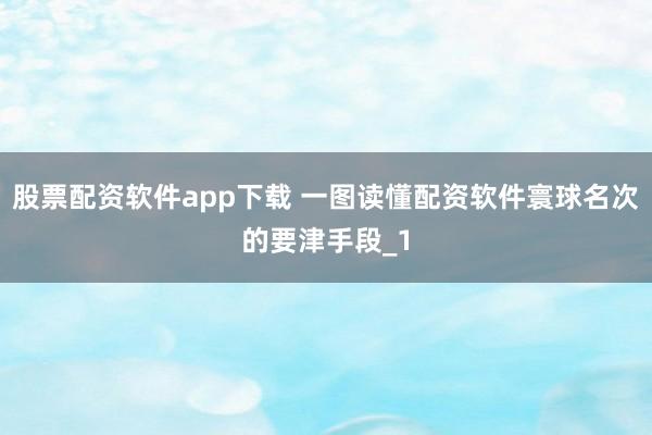 股票配资软件app下载 一图读懂配资软件寰球名次的要津手段_1