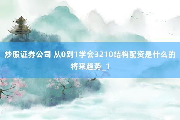 炒股证券公司 从0到1学会3210结构配资是什么的将来趋势_1