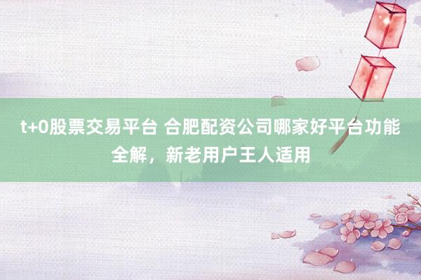 t+0股票交易平台 合肥配资公司哪家好平台功能全解,新老用户王人适用