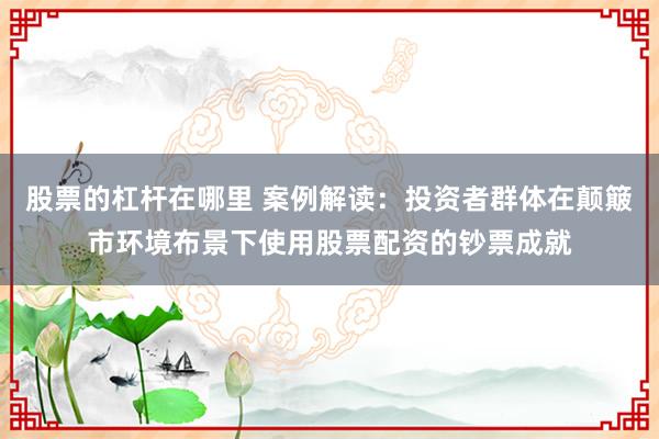 股票的杠杆在哪里 案例解读：投资者群体在颠簸市环境布景下使用股票配资的钞票成就