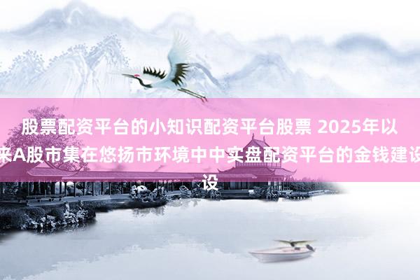 股票配资平台的小知识配资平台股票 2025年以来A股市集在悠扬市环境中中实盘配资平台的金钱建设