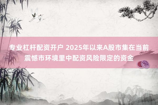 专业杠杆配资开户 2025年以来A股市集在当前震憾市环境里中配资风险限定的资金
