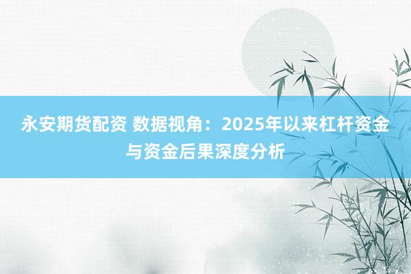 永安期货配资 数据视角：2025年以来杠杆资金与资金后果深度分析
